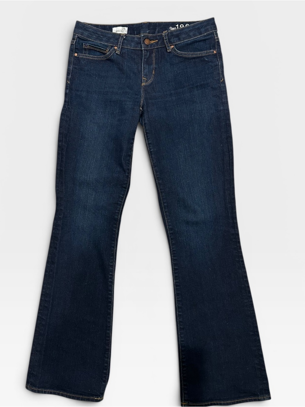 GAP 1969 Perfect Boot Jeans | Size 28R Medium Wash Mid Rise Bootcut 32”L